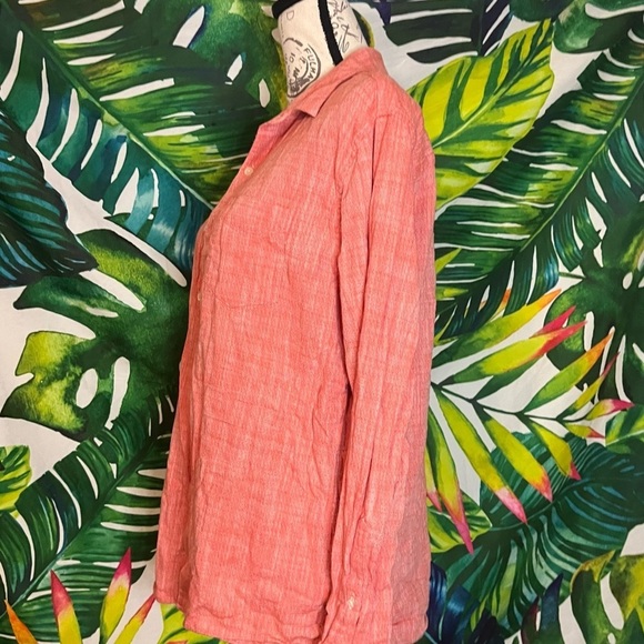 EUC $54 Marc Anthony Large Slim Fit Orange Spring Summer Button Down Shirt - Picture 2 of 6